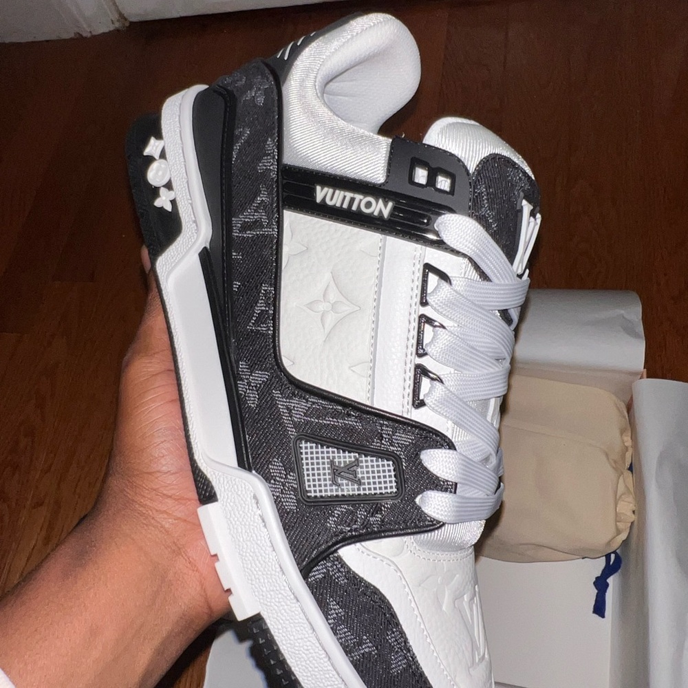Louis Vuitton Monogram Black and White Sneakers